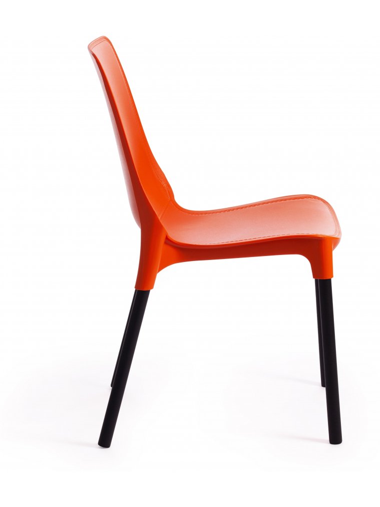 Стул на металлокаркасе Genius оранжевый / черный 1 шт