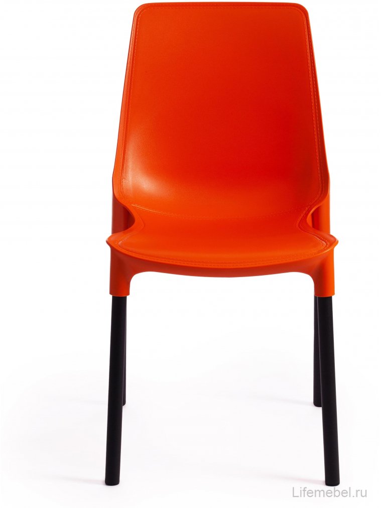 Стул на металлокаркасе Genius оранжевый / черный 1 шт