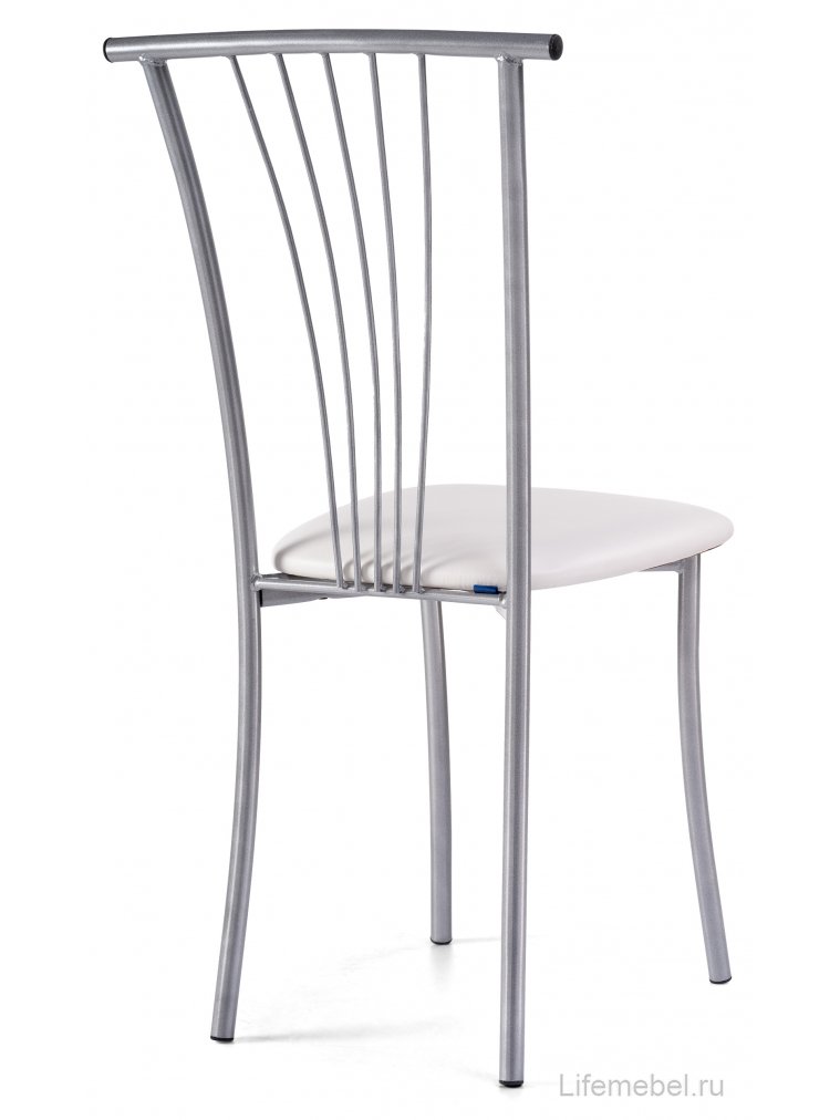 Стул на металлокаркасе Grigori белый полимер / светлый мусс