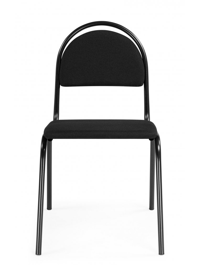 Стул на металлокаркасе Гумер ткань черный / темный мусс