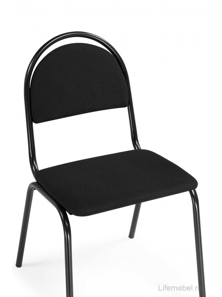Стул на металлокаркасе Гумер ткань черный / темный мусс
