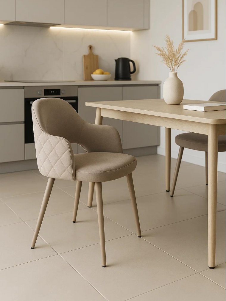 Стул Гутрид / Комфорт 14 (а) капучино ноги с ромбами синий велюр (Рестед RS-30)