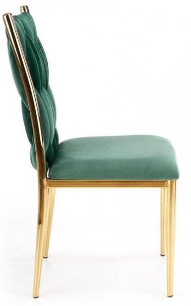 Стул на металлокаркасе K436 темно-зеленый / золотой