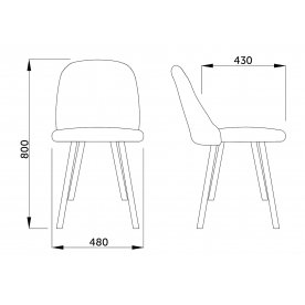 Стул на металлокаркасе Honnor