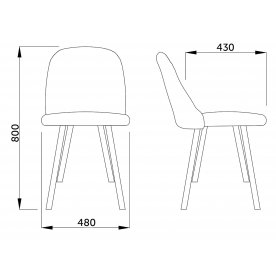 Стул на металлокаркасе Honnor