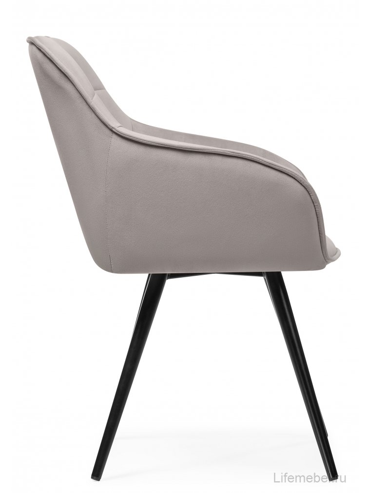 Кресло Идас крутящееся серый / черный глянец