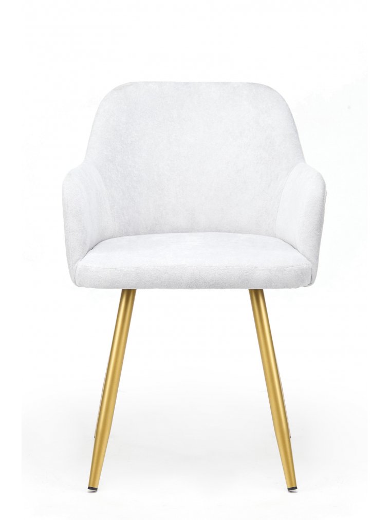 Стул на металлокаркасе Инфини светло-серый (ocean 021) / золотой