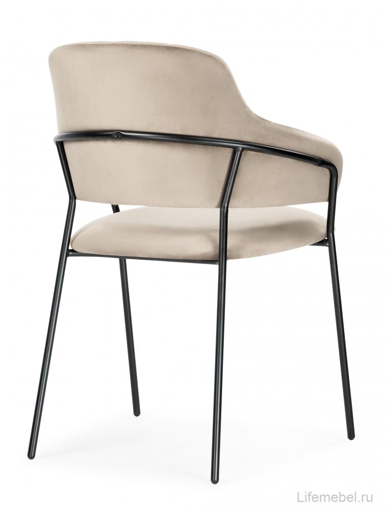 Стул на металлокаркасе Инклес дымчатый / черный глянец