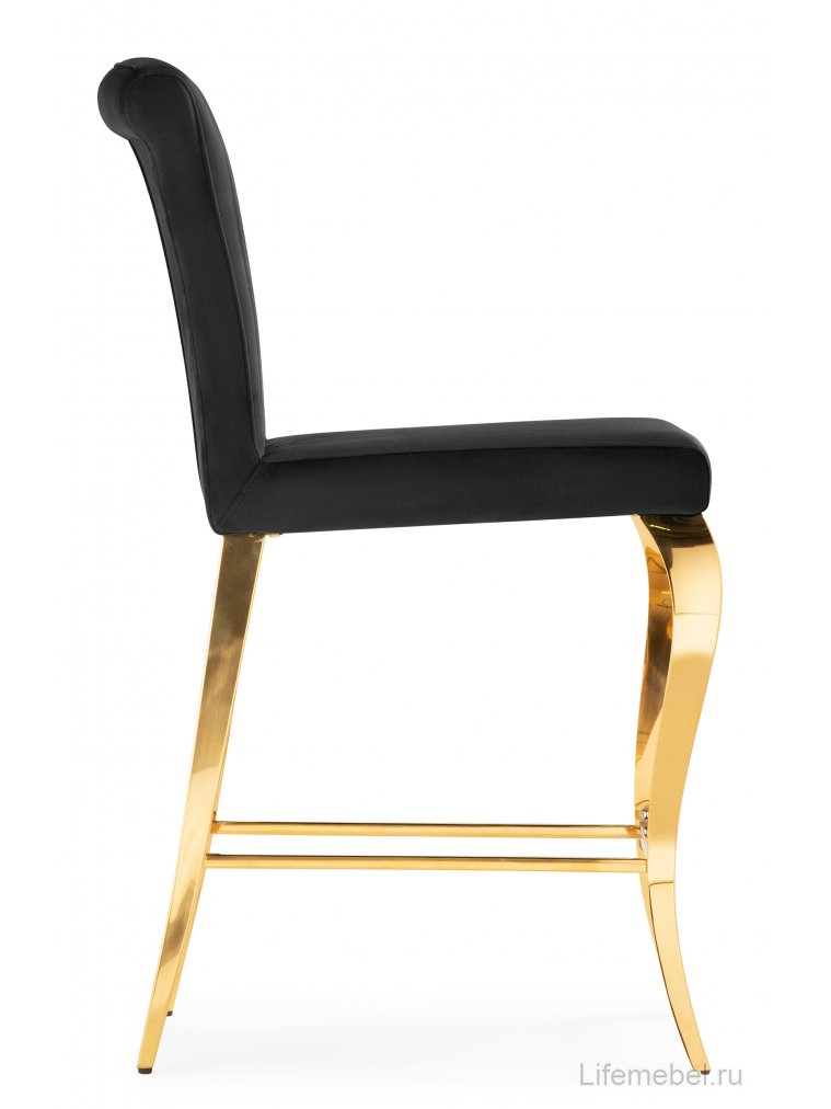 Полубарный стул Joan black / gold