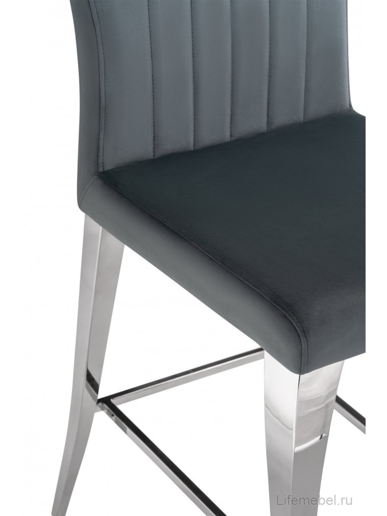 Полубарный стул Joan dark grey / steel