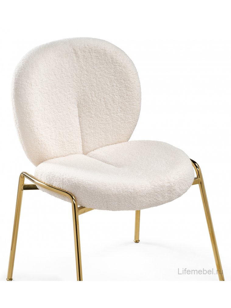 Стул на металлокаркасе Kalipso 1 white / gold