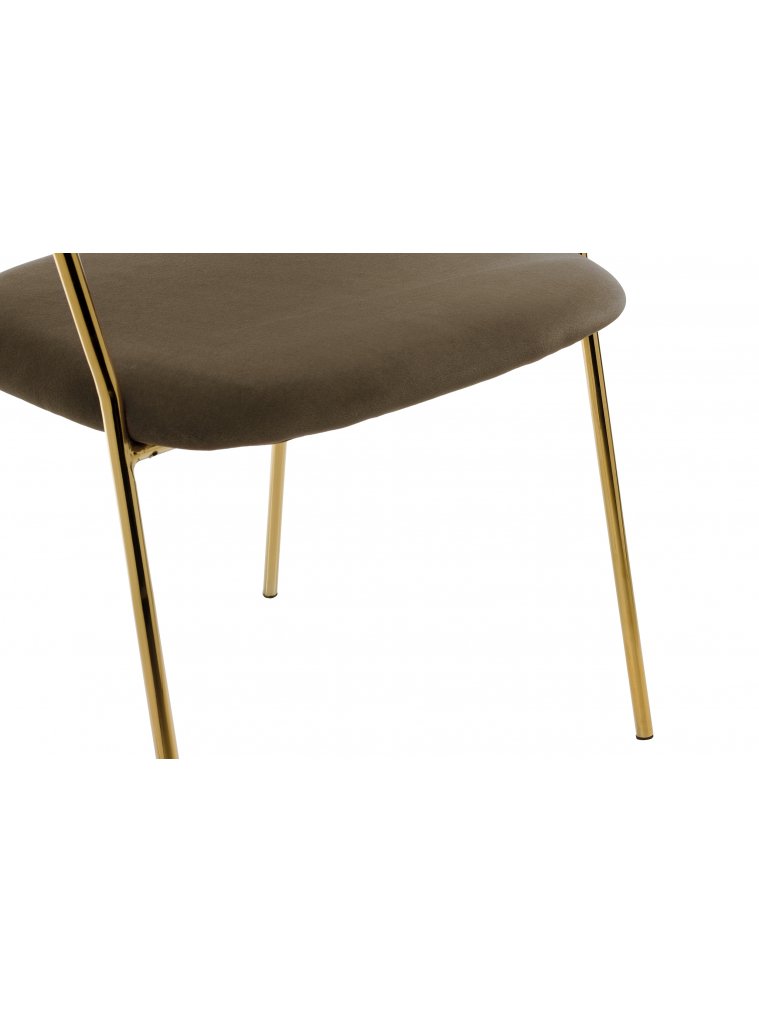 Стул на металлокаркасе Kamelia 01 brown / gold