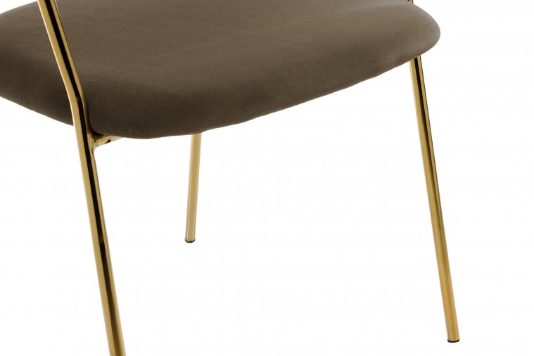 Стул на металлокаркасе Kamelia 01 brown / gold