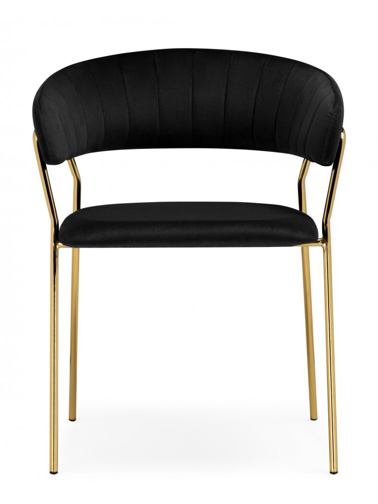 Стул на металлокаркасе Kamelia 1 black / gold