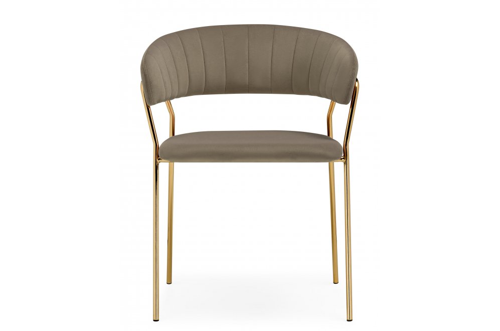 Стул на металлокаркасе Kamelia 1 cappuccino / gold