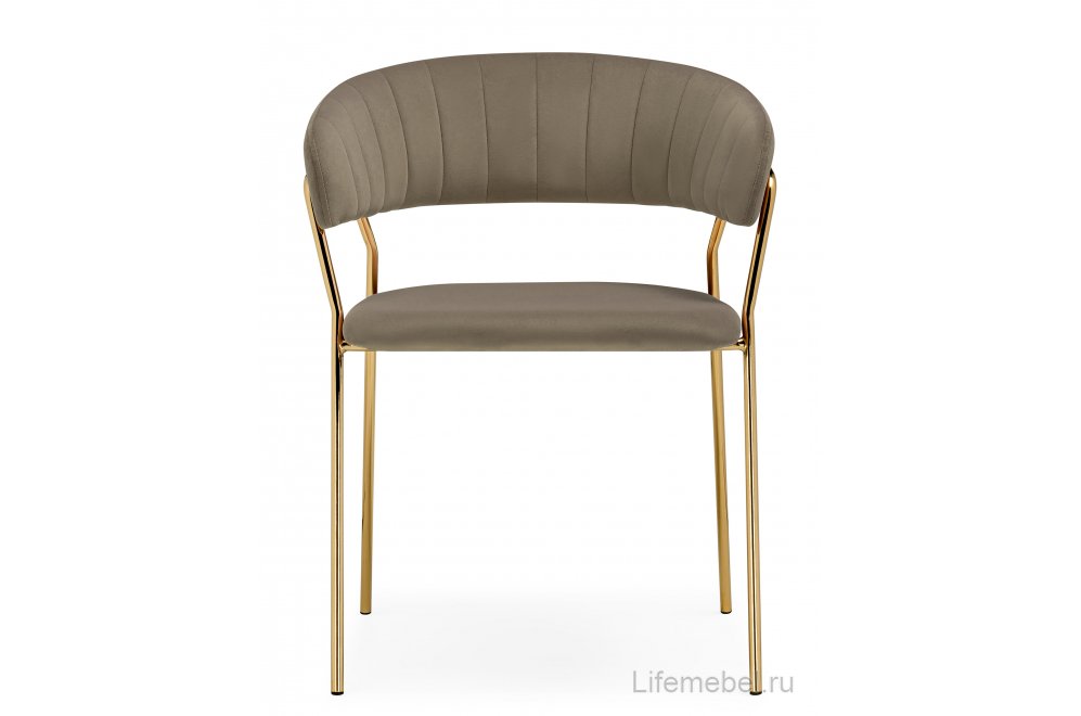 Стул на металлокаркасе Kamelia 1 cappuccino / gold