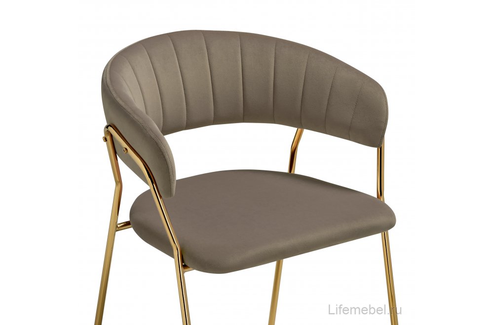 Стул на металлокаркасе Kamelia 1 cappuccino / gold