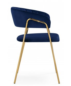 Стул-кресло Kamelia 1 dark blue / gold