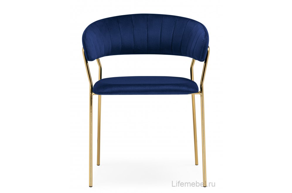 Стул на металлокаркасе Kamelia 1 dark blue / gold