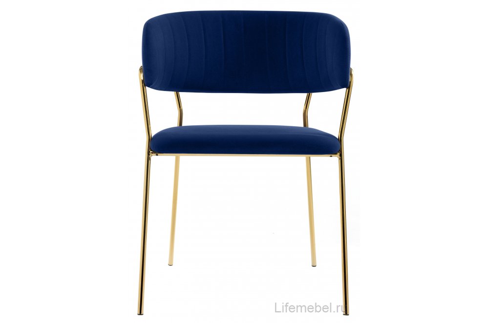 Стул на металлокаркасе Kamelia 1 dark blue / gold