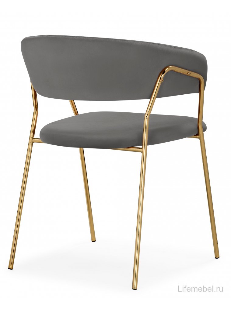 Стул на металлокаркасе Kamelia 1 dark gray / gold