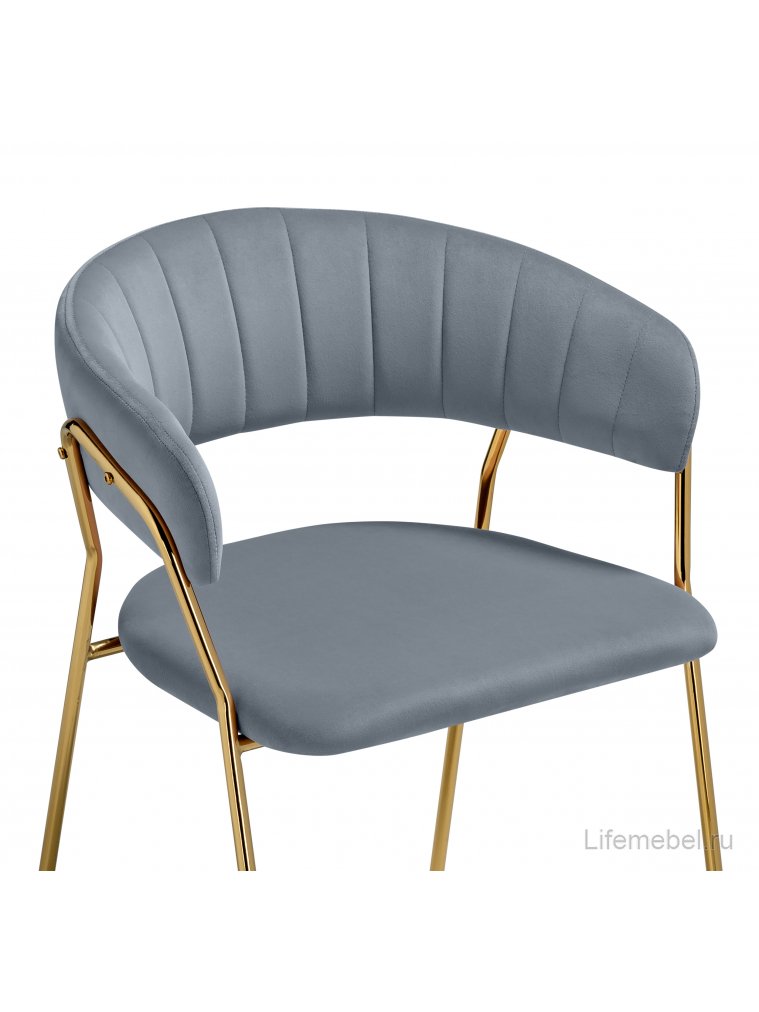 Стул на металлокаркасе Kamelia 1 gray / gold