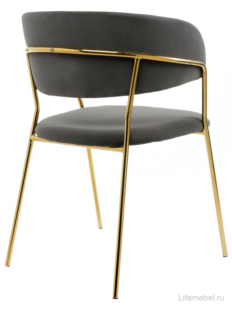 Стул на металлокаркасе Kamelia темно-серый / золотой