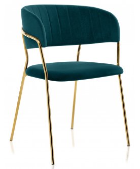 Стул-кресло Kamelia темно-серый / золотой