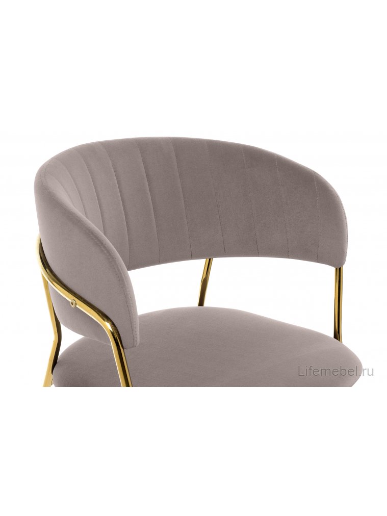 Стул на металлокаркасе Kamelia светло-фиолетовый / золотой