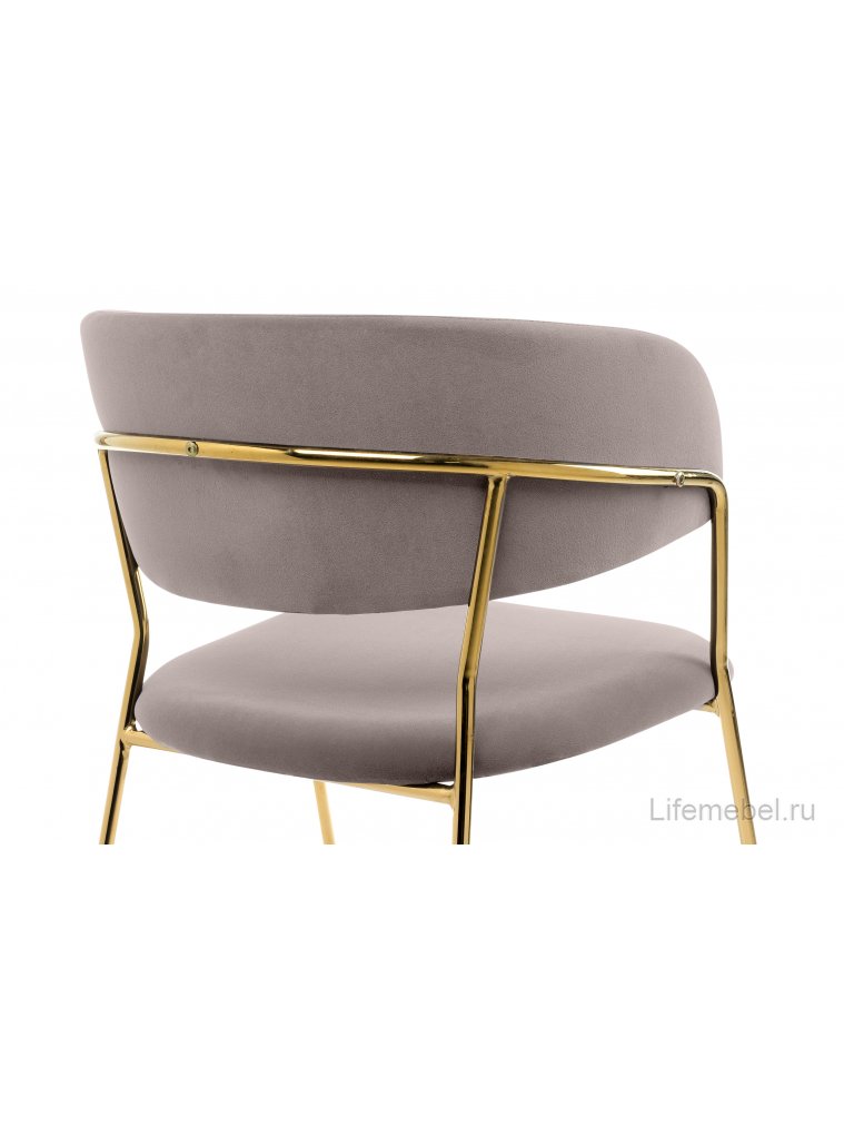 Стул на металлокаркасе Kamelia светло-фиолетовый / золотой