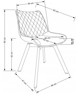Стул на металлокаркасе K520
