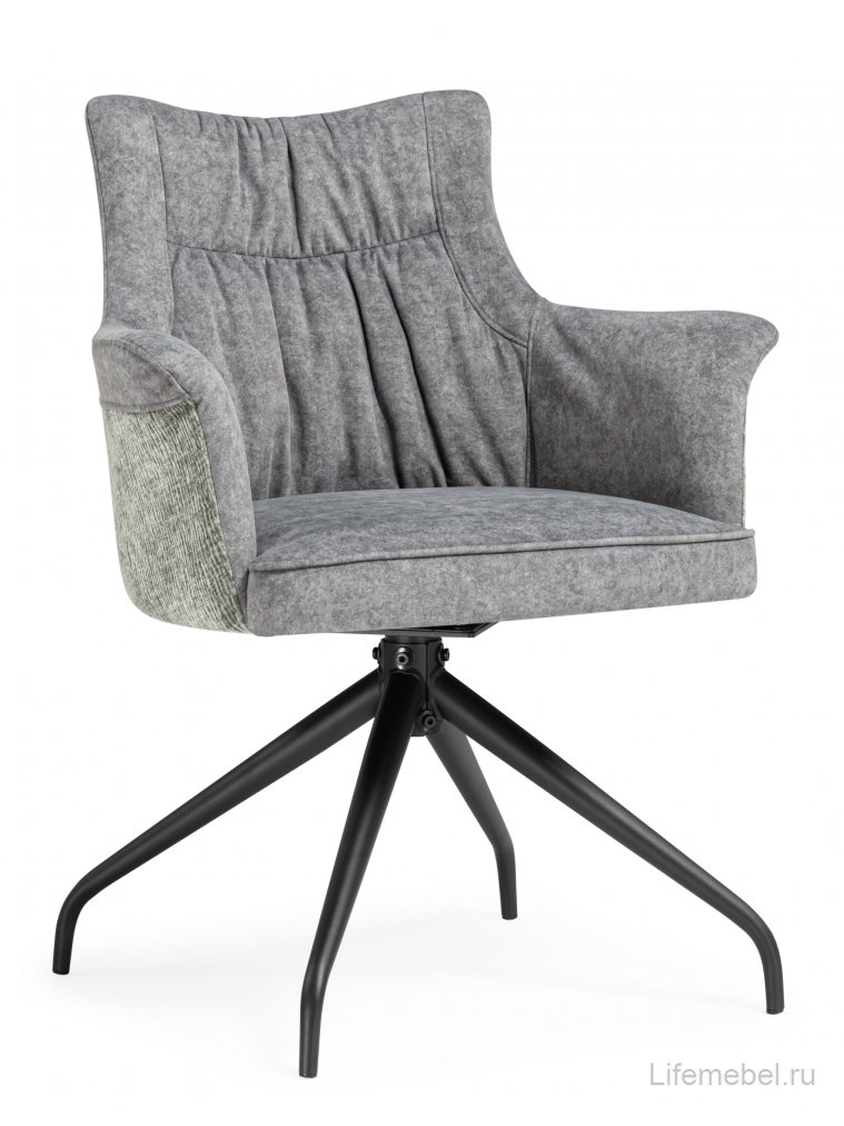 Стул на металлокаркасе Kaser 360 крутящийся grey / black