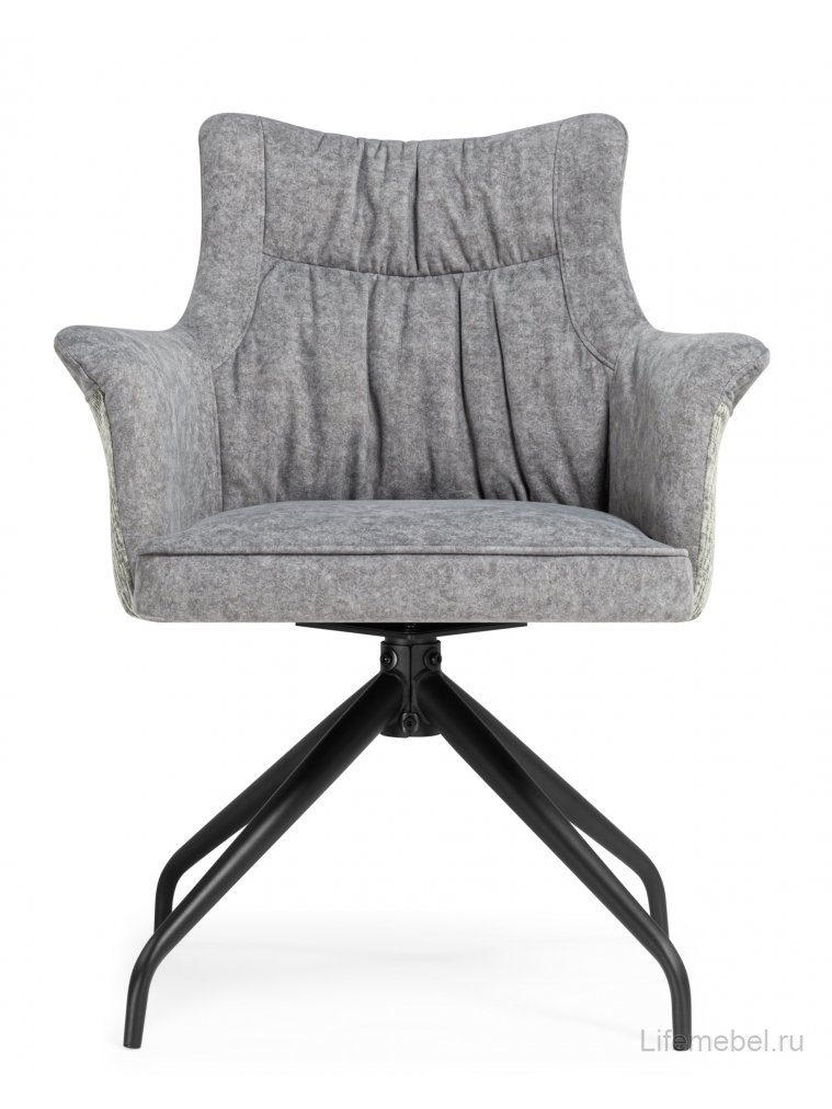 Стул на металлокаркасе Kaser 360 крутящийся grey / black