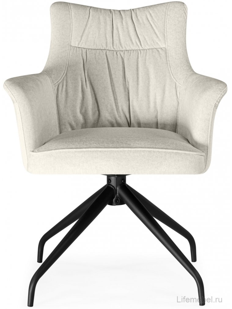 Стул на металлокаркасе Kaser 360 крутящийся ivory / black