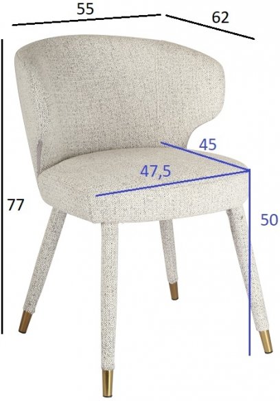 Стул на металлокаркасе Ханум белый