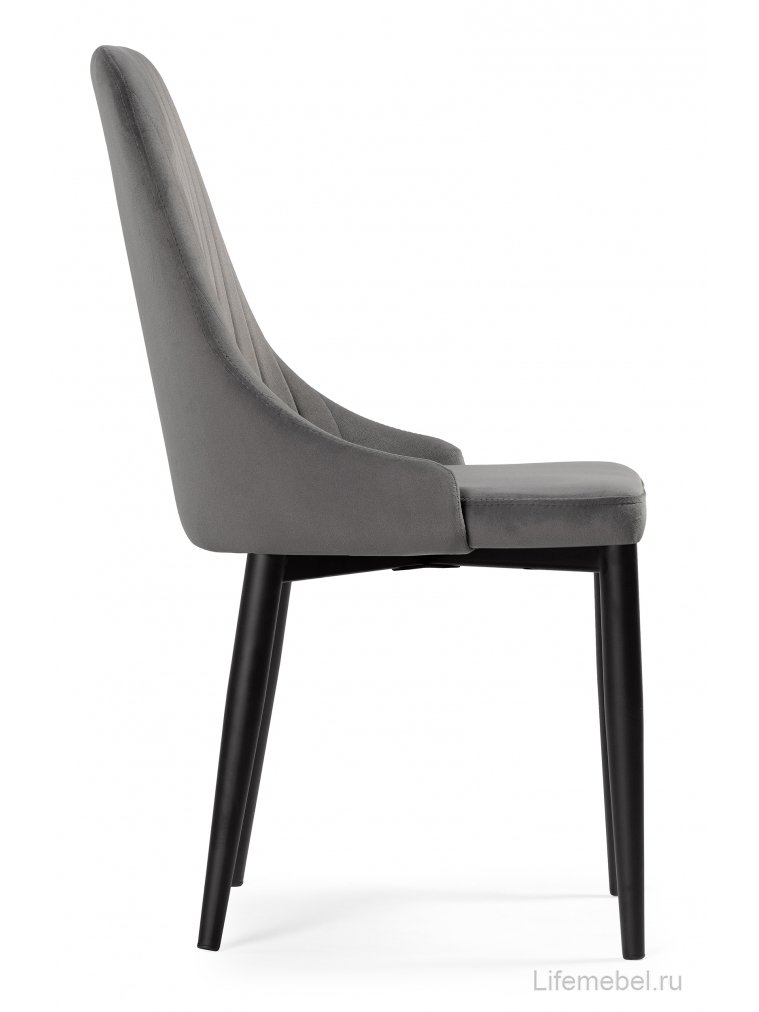 Стул на металлокаркасе Kora dark gray / black