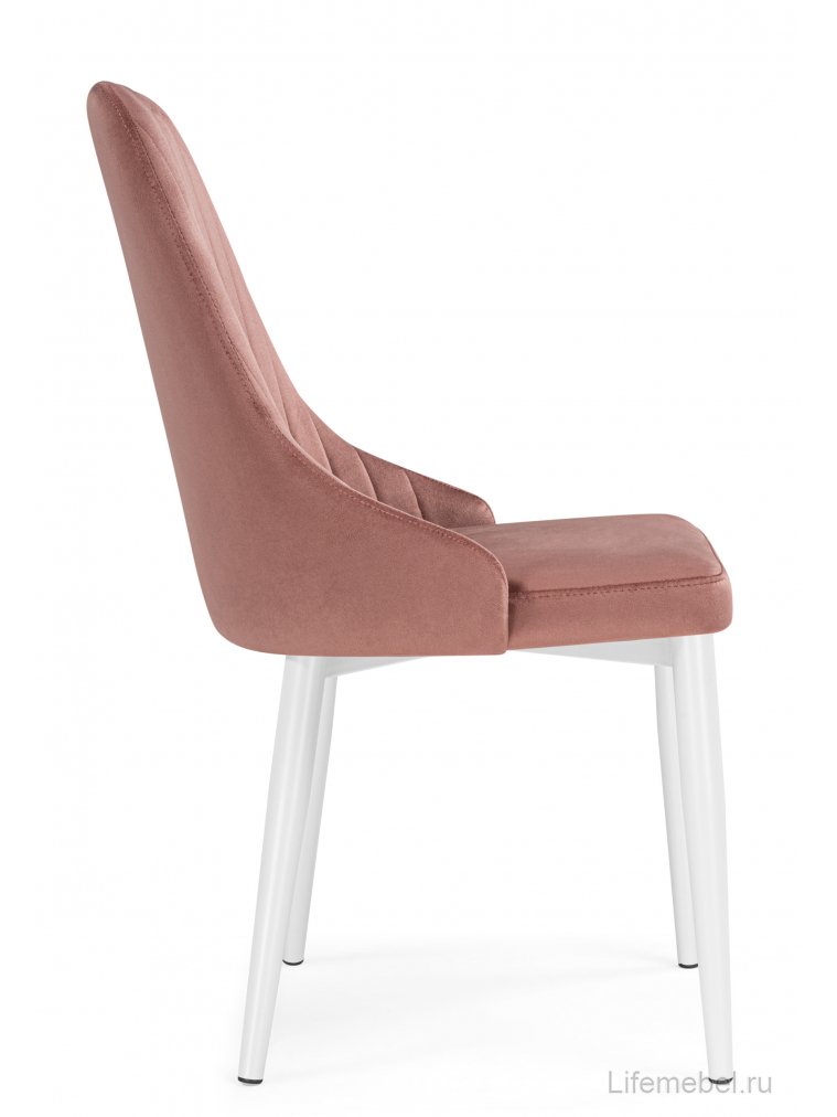 Стул на металлокаркасе Kora dark pink / white