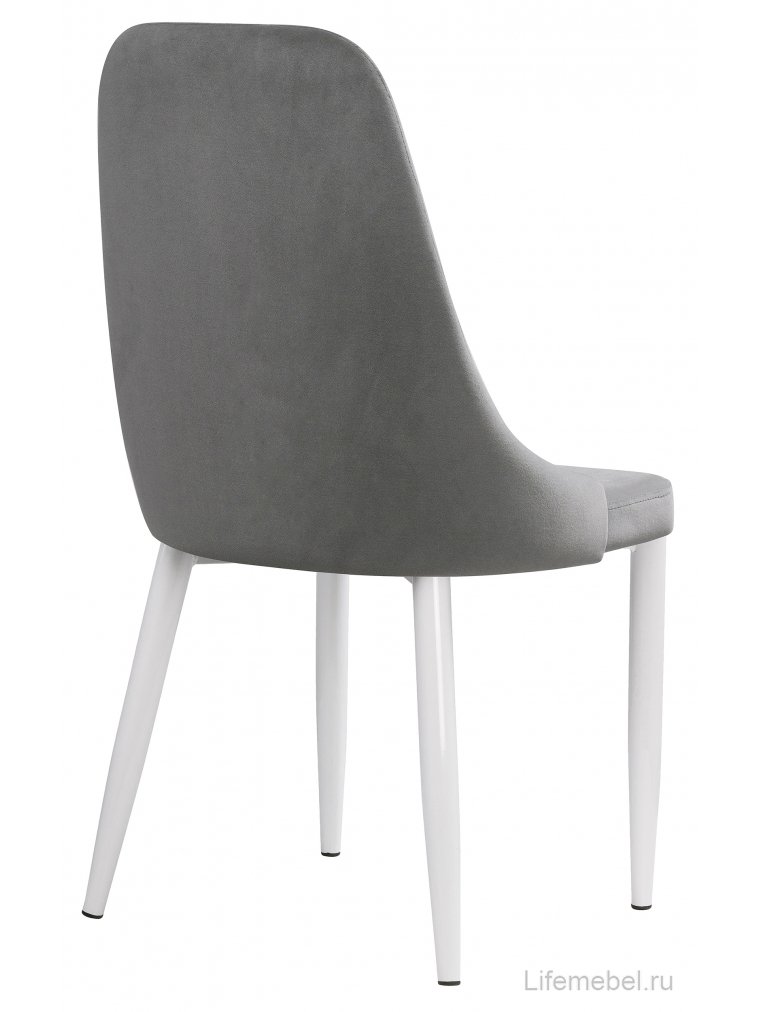 Стул на металлокаркасе Kora gray new / white