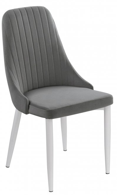 Стул на металлокаркасе Kora gray new / white