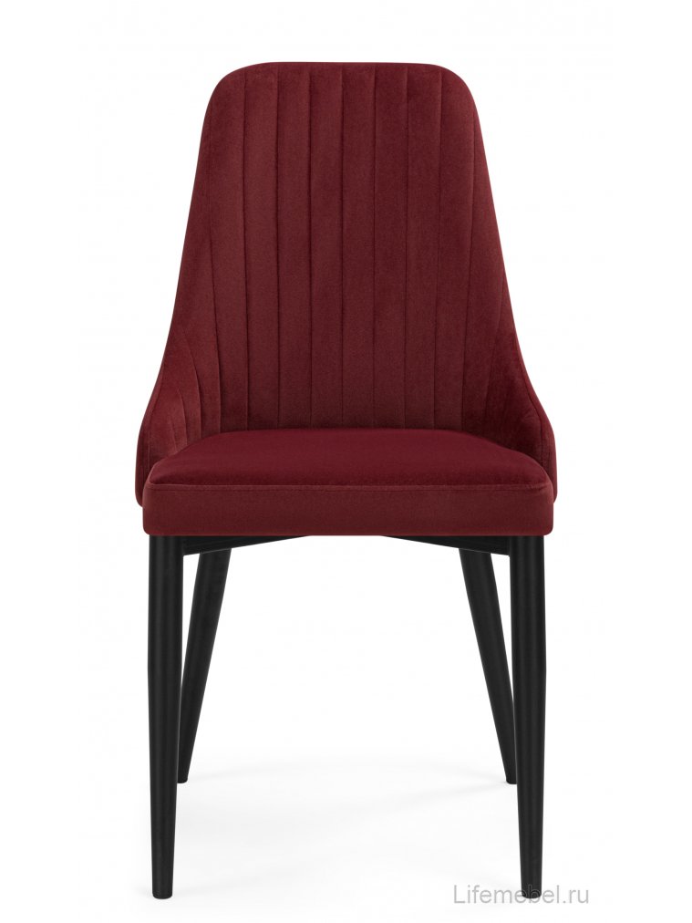 Стул на металлокаркасе Kora wine red / black