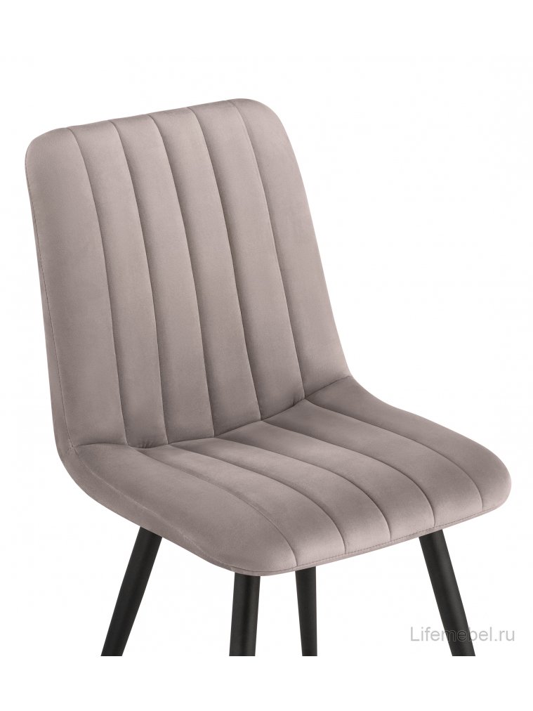 Стул на металлокаркасе Лайн латте / черный