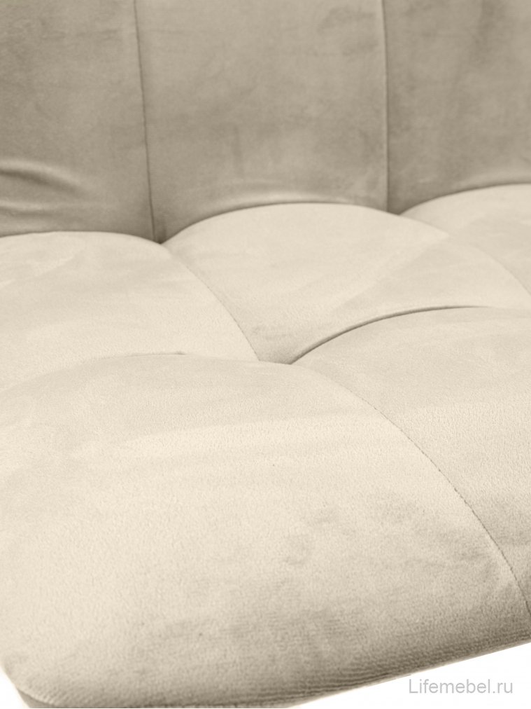 Стул на металлокаркасе Леон паутинка / бежевый / белые ножки