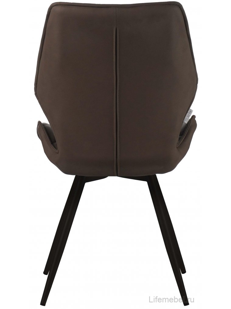 Стул на металлокаркасе Ostin DC231 поворотный темно-бежевая экокожа / черный круглый каркас