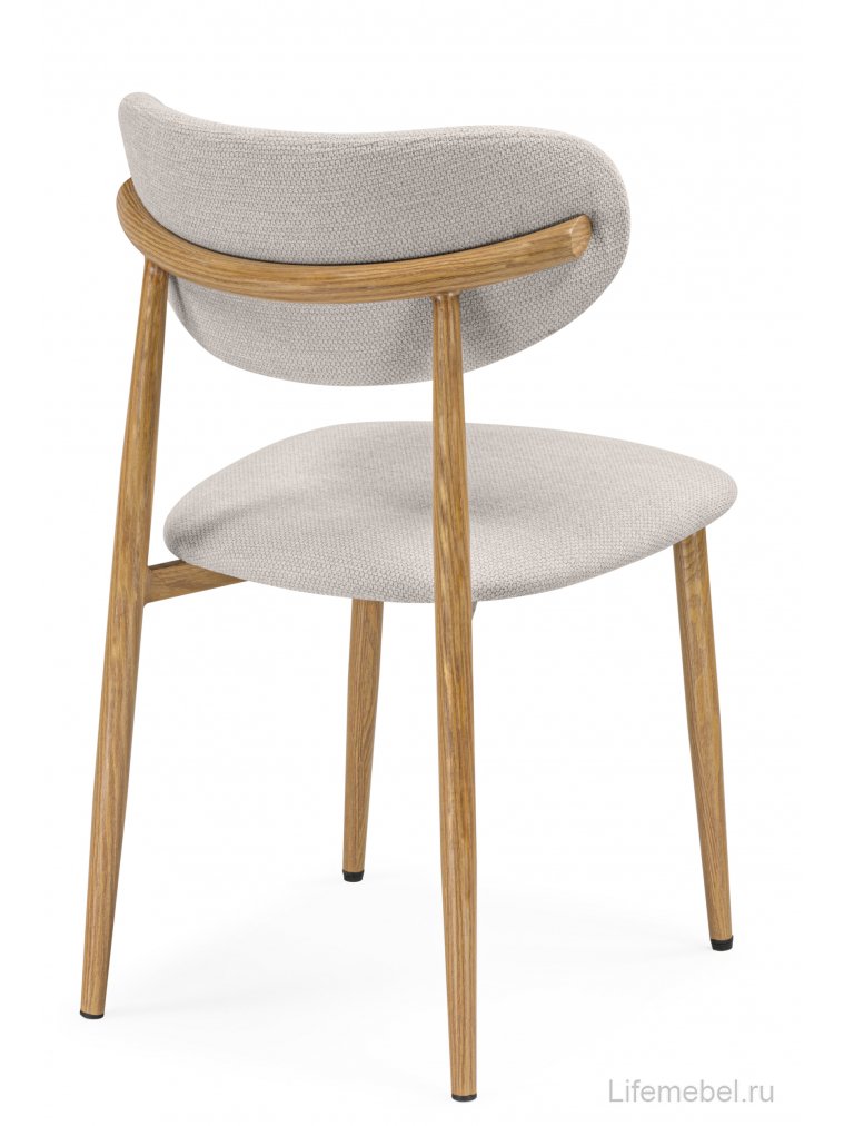 Стул на металлокаркасе Lisbon бежевый / цвет дерева