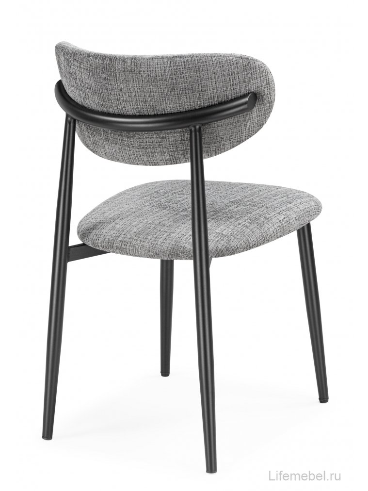 Стул на металлокаркасе Lisbon серый / черный
