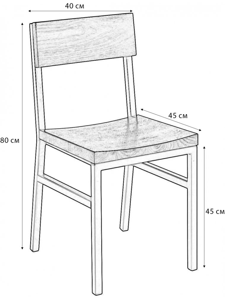Стул на металлокаркасе Loft №2