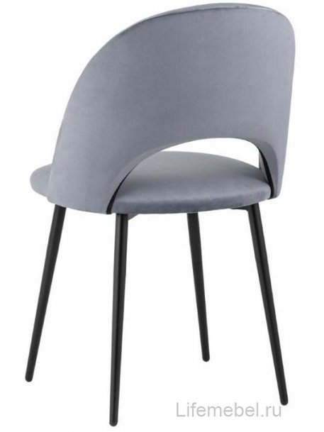 Стул на металлокаркасе Маркл велюр серый