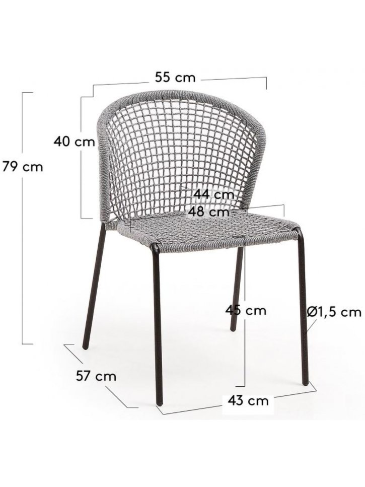 Стул на металлокаркасе Mathew серый