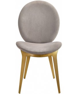 Стул дизайнерский Меш серо-бежевый / нержавеющая сталь