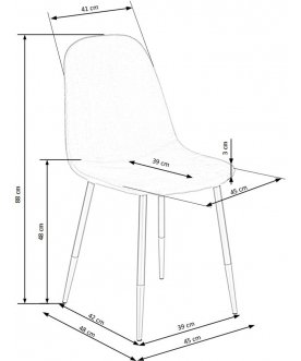Металлический стул K379 серый / черный